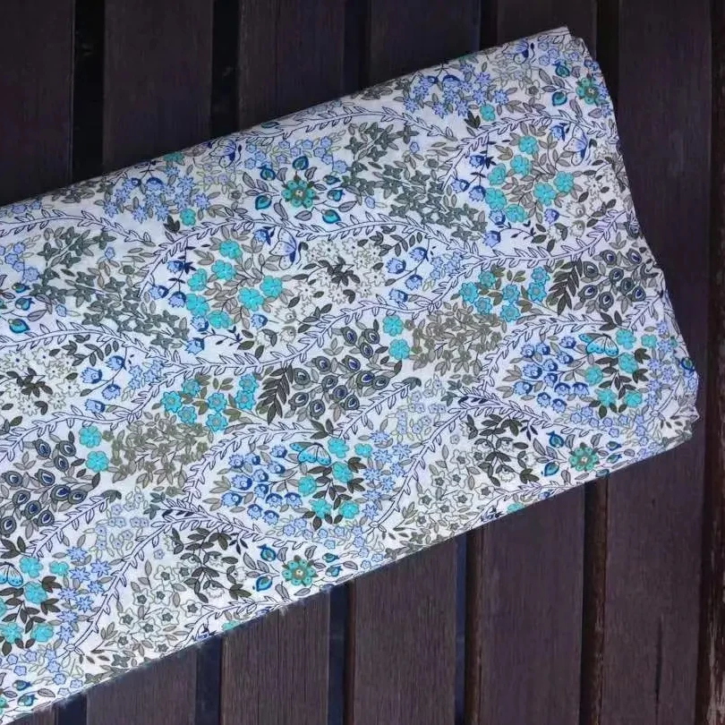 Certificated Custom Quilted Twill Digital Printed Organic Baby Cotton Fabric For Dresses And Pajamas