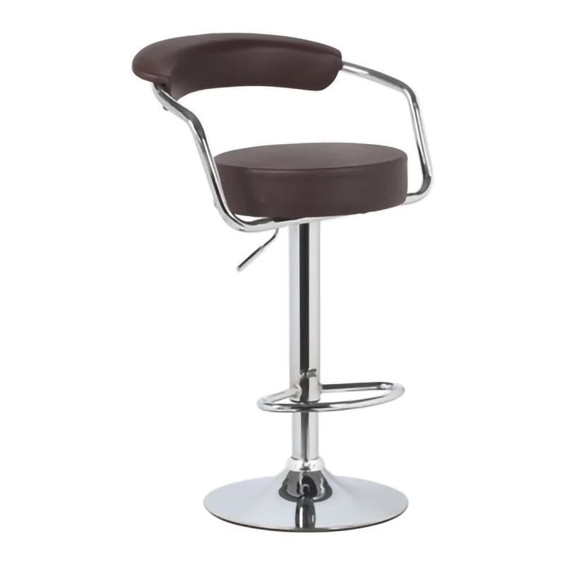 Custom Modern PU Leather Stainless Adjustable Steel Swivel Swivel bar Stool High Chair