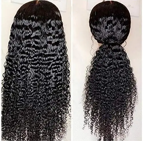 Wholesale Deep Curly Wigs Heat Resistant 65cm Synthetic Hair French Lace Frontal Curly Wigs