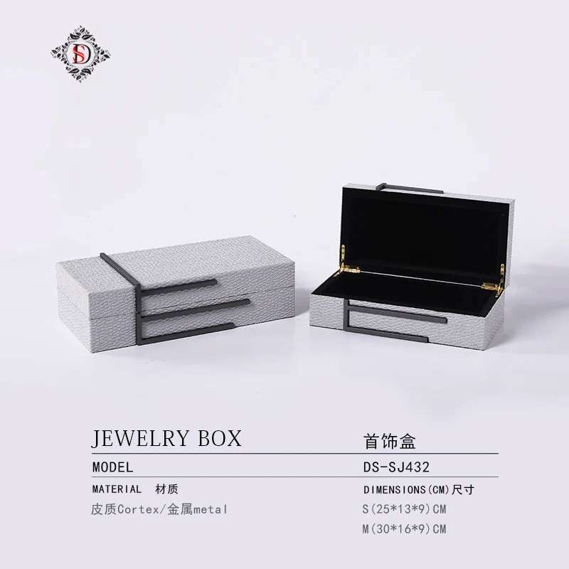 New Chinese Jewelry Box Modern Home Furnishing Model Room Soft Decoration Study Bedroom Dresser Decoration Box