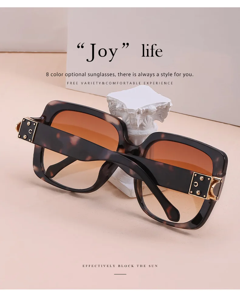 Custom Logo Millionaire Brand Vintage Big Frame Square Steampunk Fashion Punk Sunglasses Shades for Women Men 2021