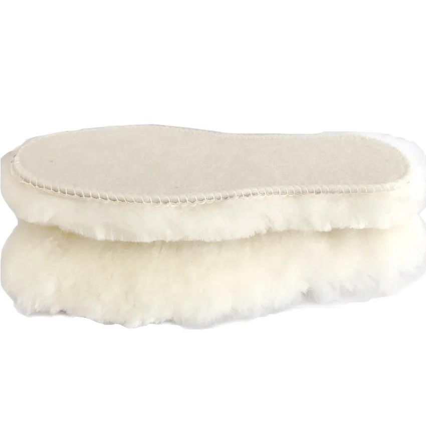 Natural Sheepskin Insoles Cashmere Thermal Shearling Snow Boots Shoe Pad Real Fur Wool Adult Children Winter Shoes Warm Oversize