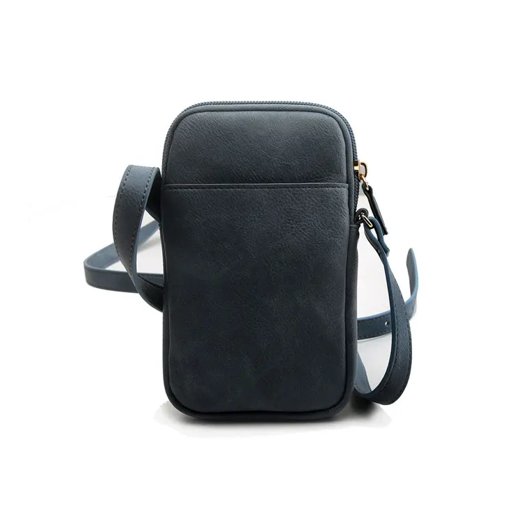 
Custom RFID women PU leather single shoulder Strap shoulder bags Mobile phone bags 