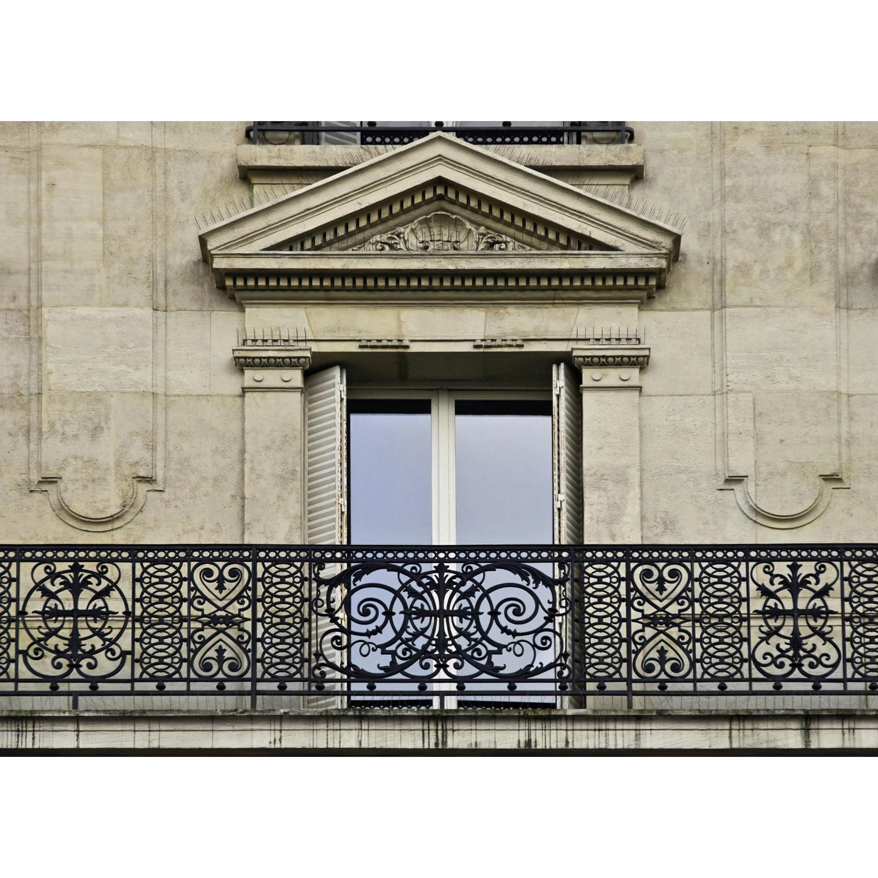 Outdoor Decorative Wrought Iron Faux Balcony Railings Short Metal Balcony Hand Railing