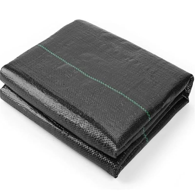100% anti grass PP woven weed control cloth Agro plant ground cover landscape fabric 100gsm black plastic weed barrier mat