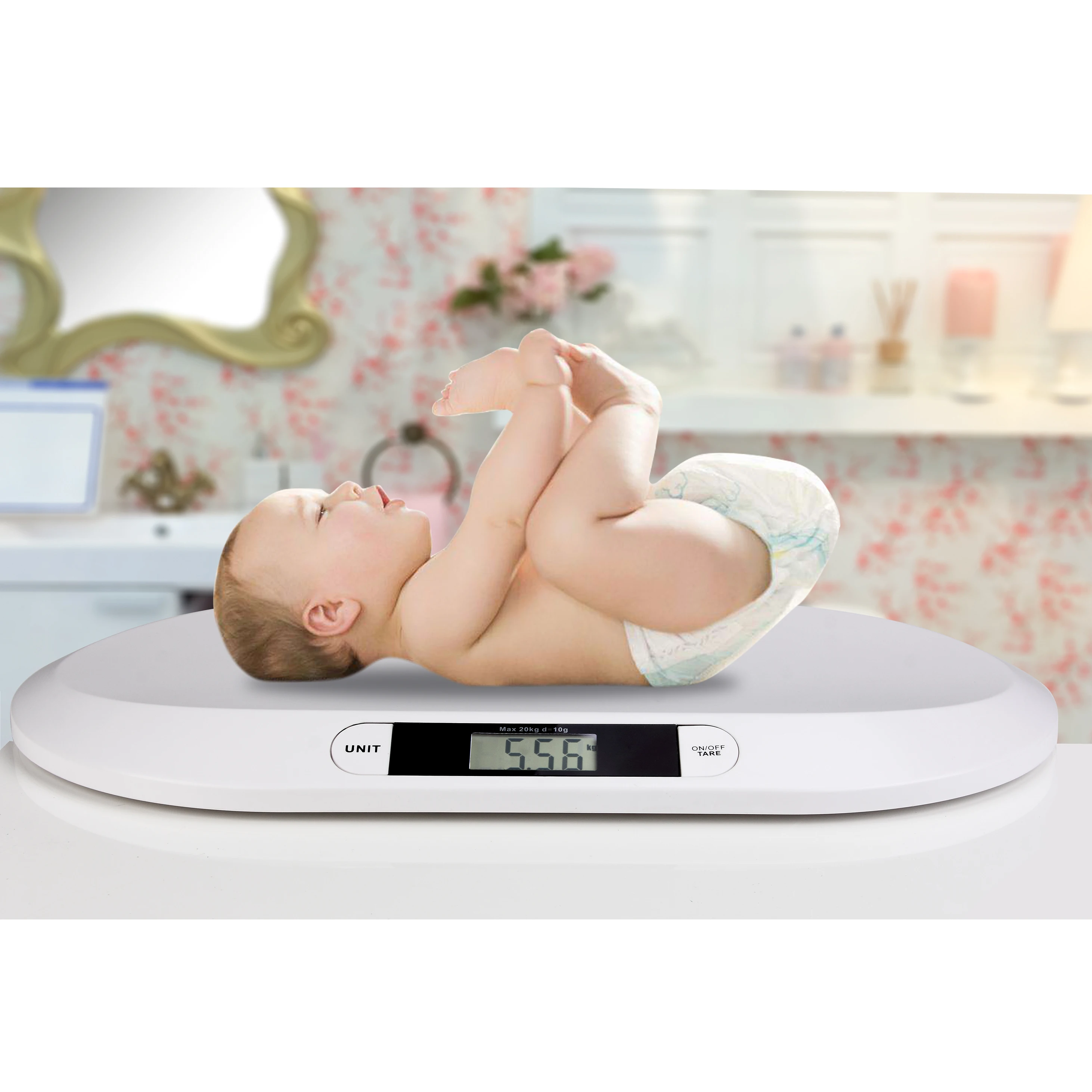 Factory wholesale oval baby scale LCD digital display baby scale