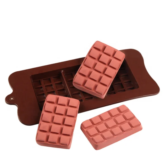 Homemade Silicone Poly Carbonate Chocolate Bar Mold Selicon Chocolate Soap Candy Molds Wax Melt Mould Silicone Mold
