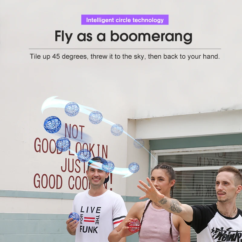 FlyNova волшебный контроллер играющий с летающим мячом для детей только наклейки без Мяча