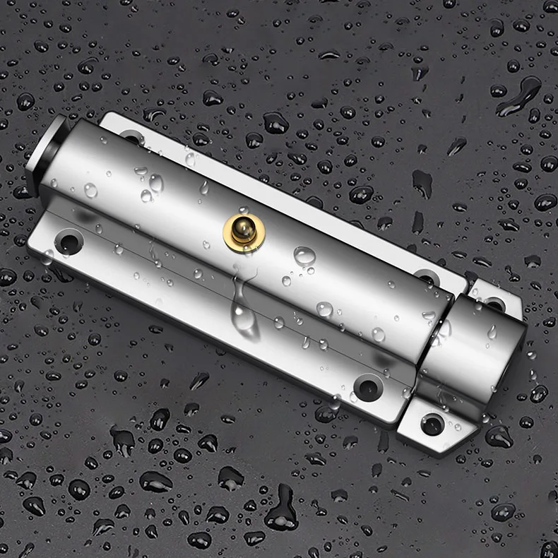 Stainless steel automatic spring latch bolt wooden door buckle anti-theft hitch old-style door lock