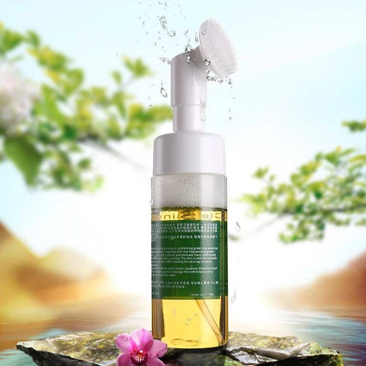 Private Label 150ml Organic Natural Rose Face Cleanser Mousse Cleansing Foam For Remove Makeup Facial Skincare Foam Wash