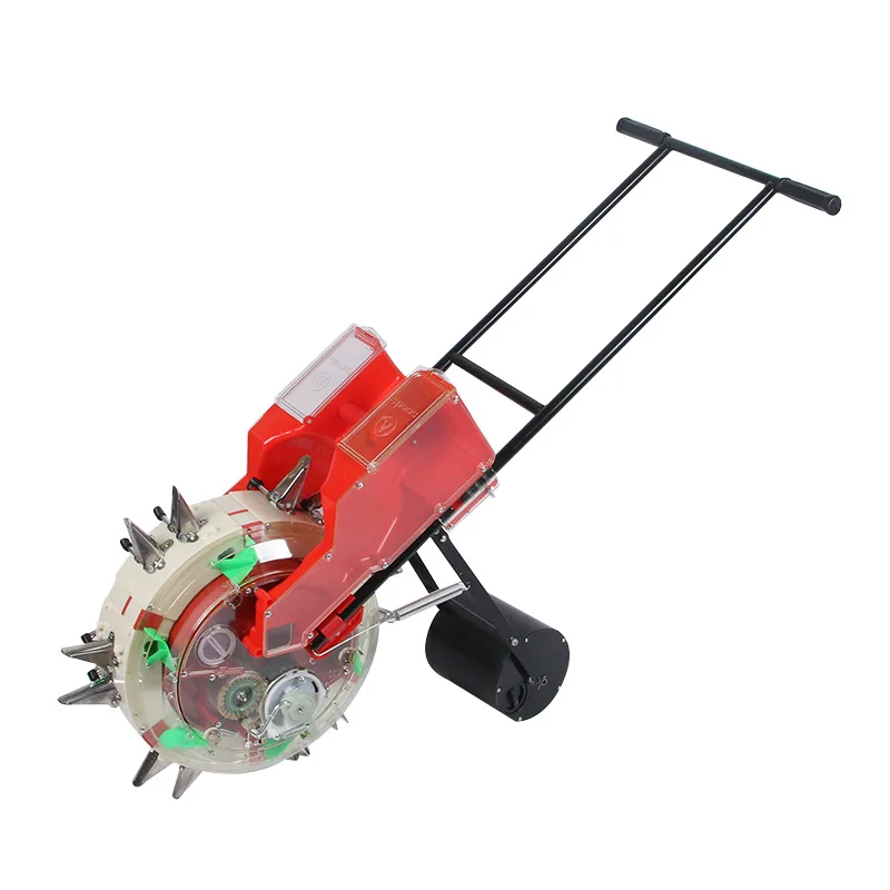 Hand Push Manual Corn Seeder Grain Seeder Machine 12 Rows Wheat Seeder Otional Fertilizer Box