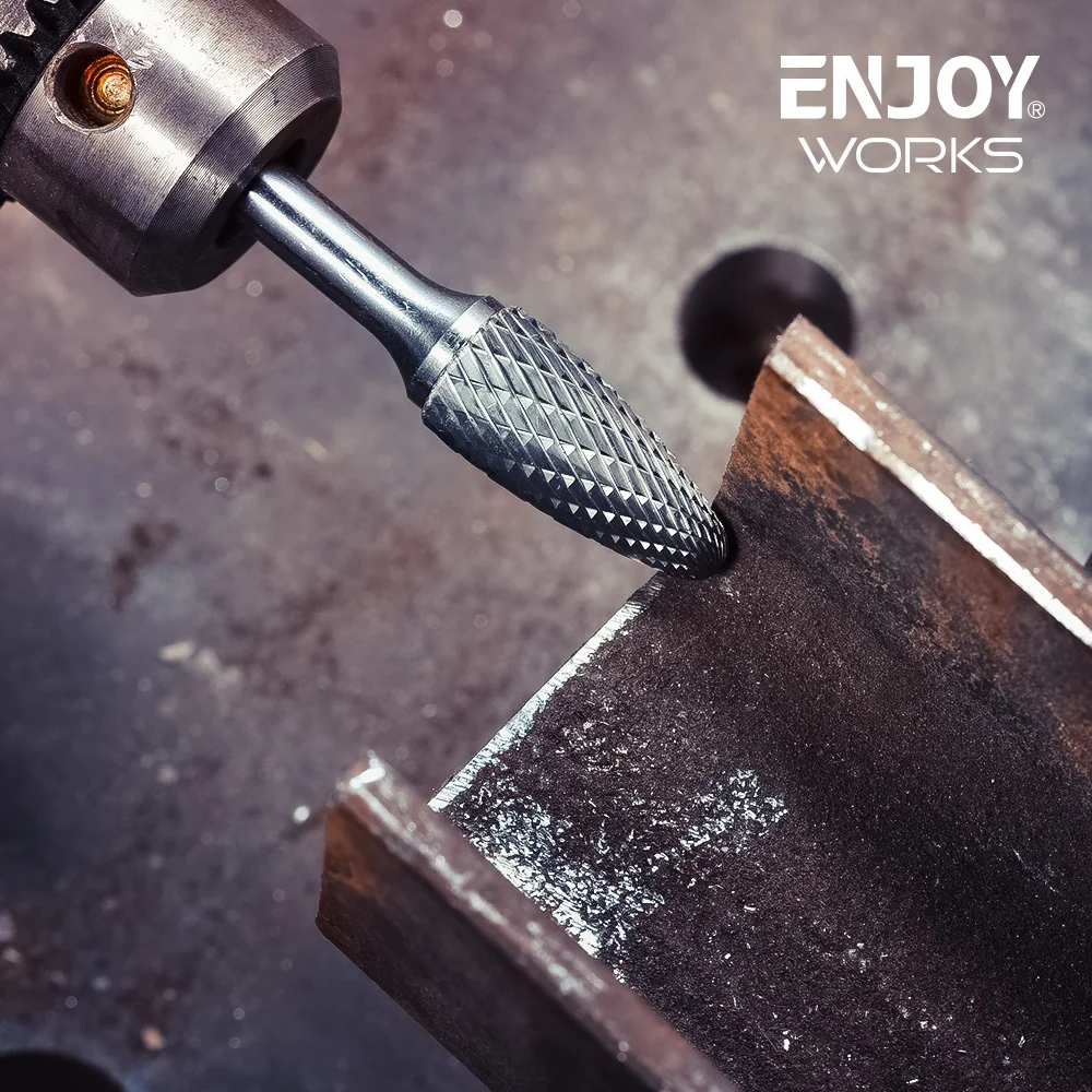 High Speed Grinder Flexible Rotating Double Cut Tungsten Carbide Rotary Burrs Burr Set Single Cut