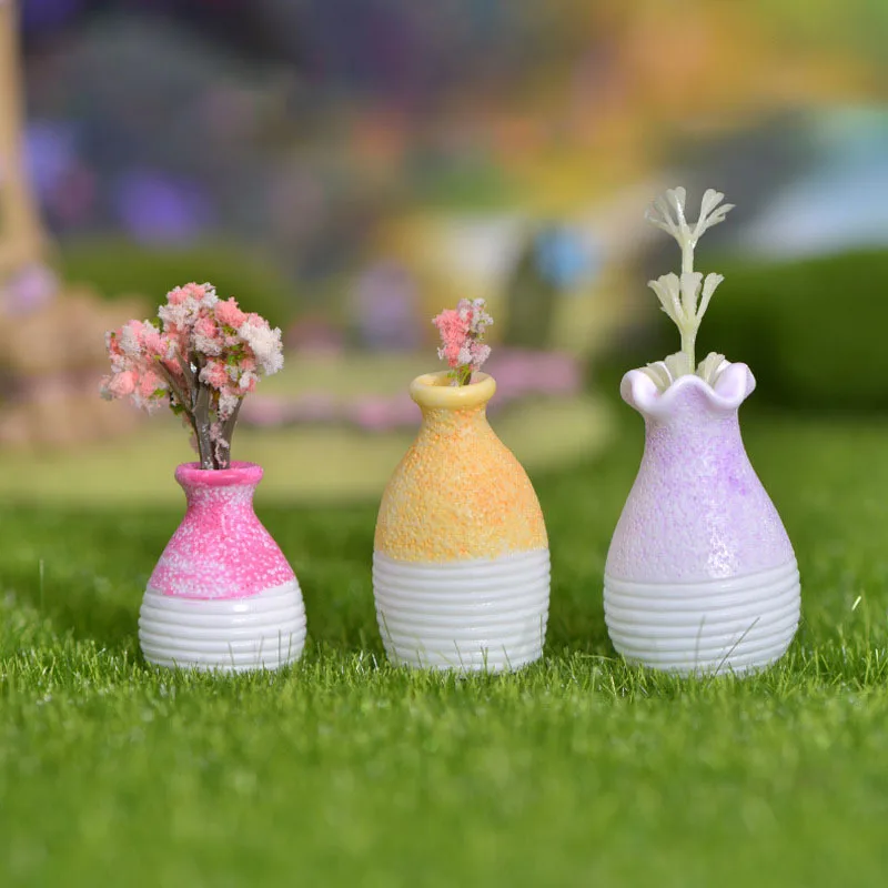 Simulation Creative Mini Vase Miniature Doll Micro Landscape Decoration DIY Resin Craft Model