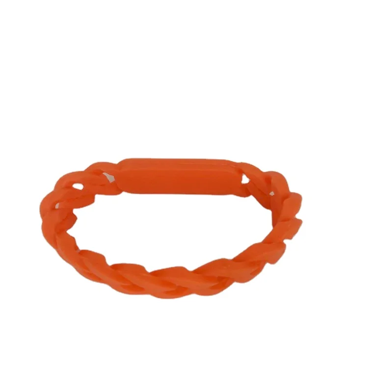 
New fitness sports silicone bracelet twist bracelet direct sales gifts custom OEM silicone wrist strap 
