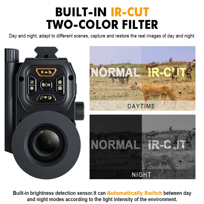 Multifunctional day night vision hunting scope clip-on night vision scope hunting scope with range finder