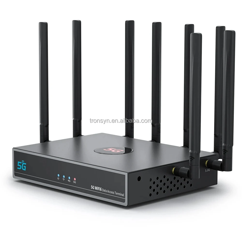 SDX62 4.4Gbps AX3000 MESH WiFi 6 5G CPE Router With Sim Card Slot And 8 Ports External Antenna Port