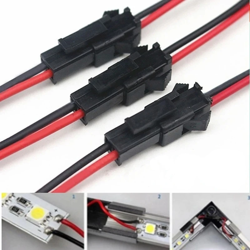 15CM JST SM 2 Pins Plug Male and Female Wire Connector Wire Connector Cable Pigtail Plug For LED Strip Light Tape Lamp