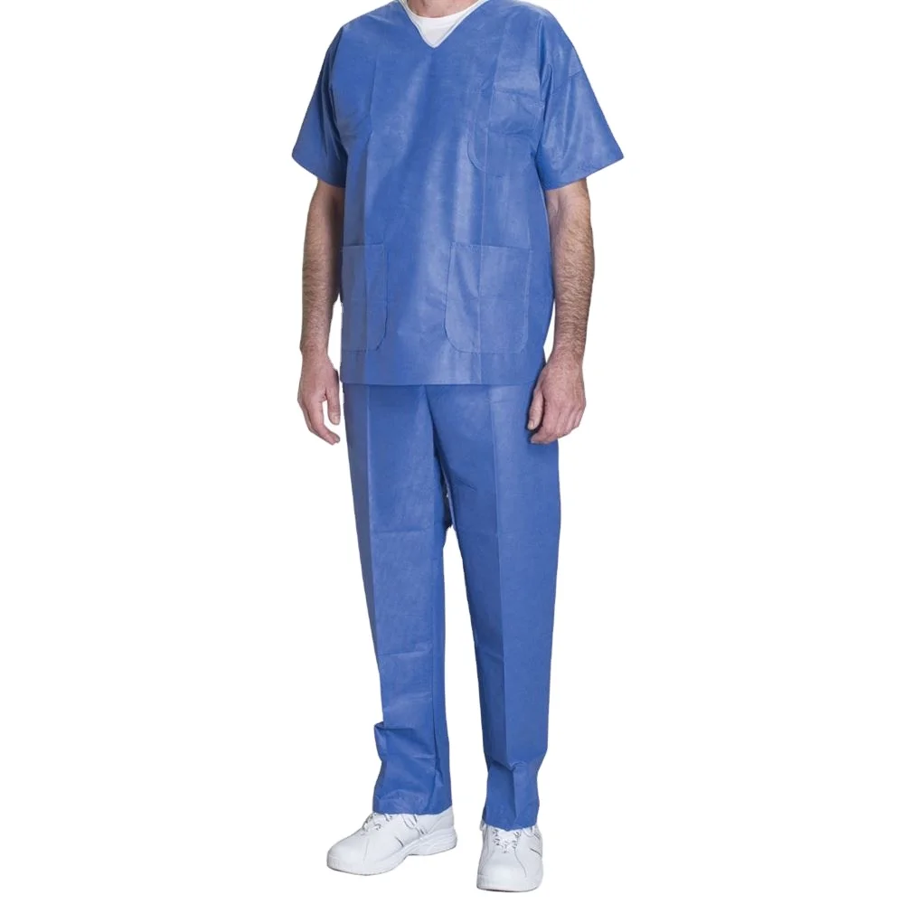 SMS Hospital Patient Gown Uniform Lab Coat for Hospital for Unisex with CE and ISO13485 Breathable Single-use Non-woven 5-7 Days