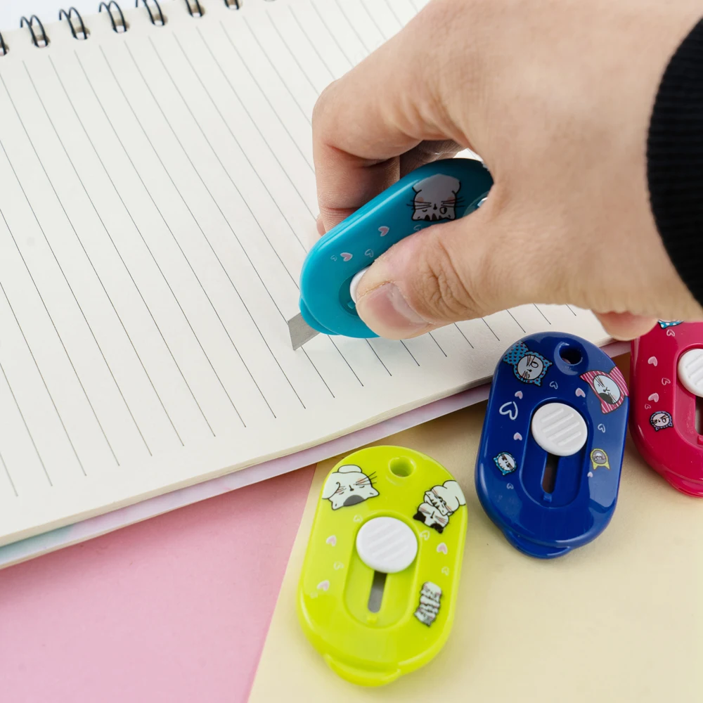 School Student Portable Retractable Paper Cutter DIY Mini Gift Craft Knife