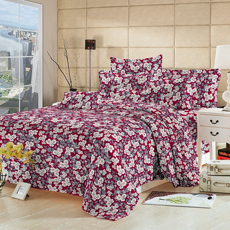 Polyester pigment printed brushed fabric for bed sheet,mattress cover ,quilt cover/100% polyester microfiber brushed fabric