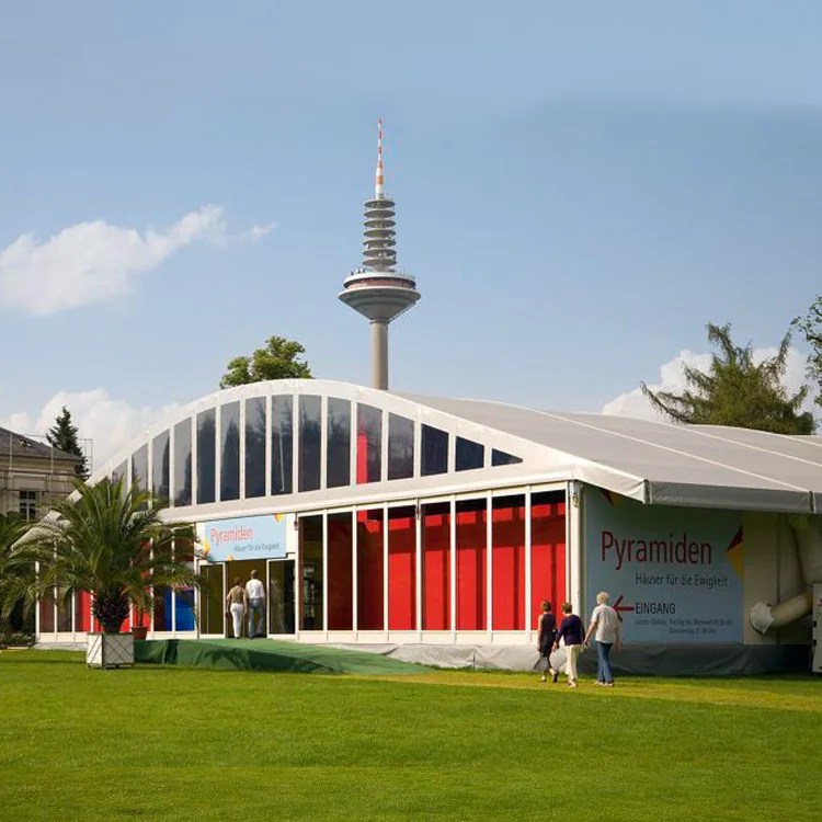 1000 People Outdoor Expo White Arch Trade Show Tent For Commercial Event