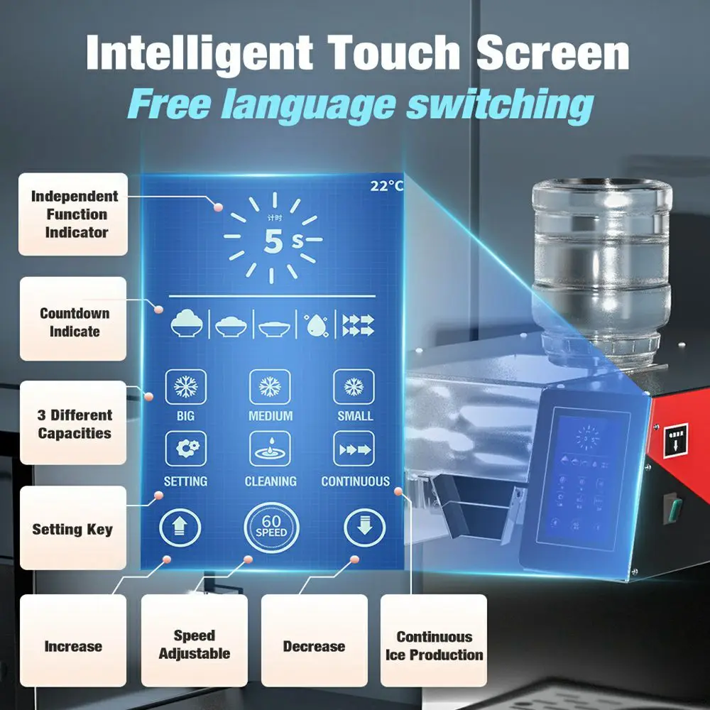 Automatic Snow Flake Ice Bingsu Machine Crusher Shaver Machine Air Water Cooling Flake Snow Ice Electric High Effective 1 Pcs