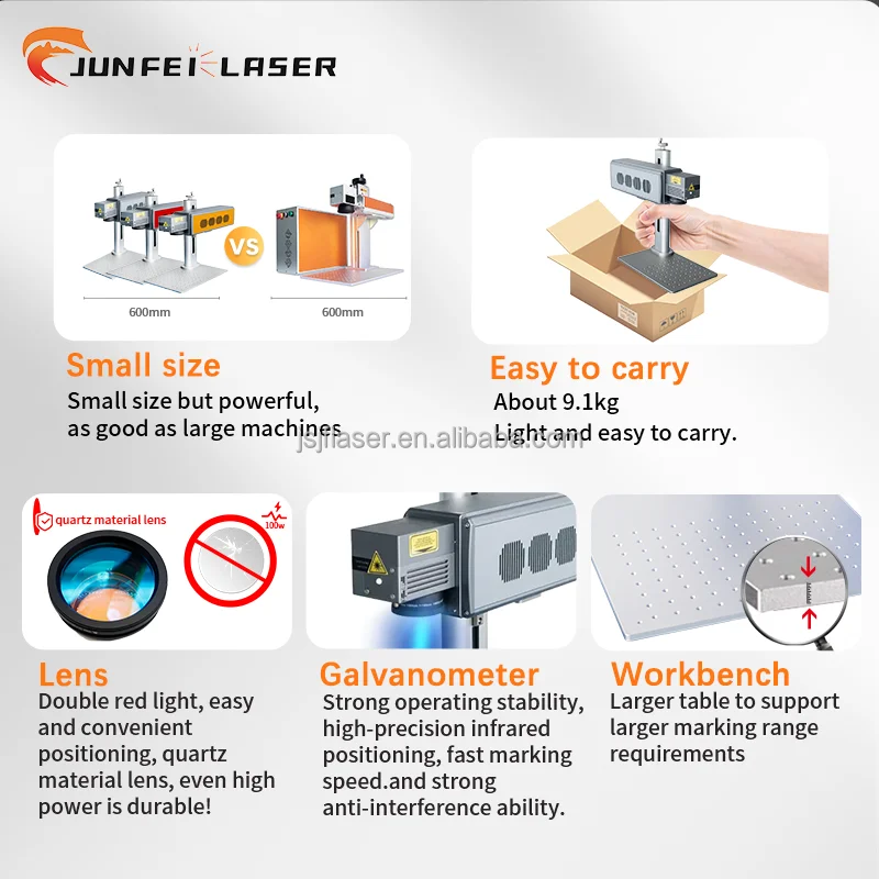 Industrial Laser Marking Systems Metal Laser Engraving Machines 20w Mini Small Business Diode For DIY Tag Workshop Glass