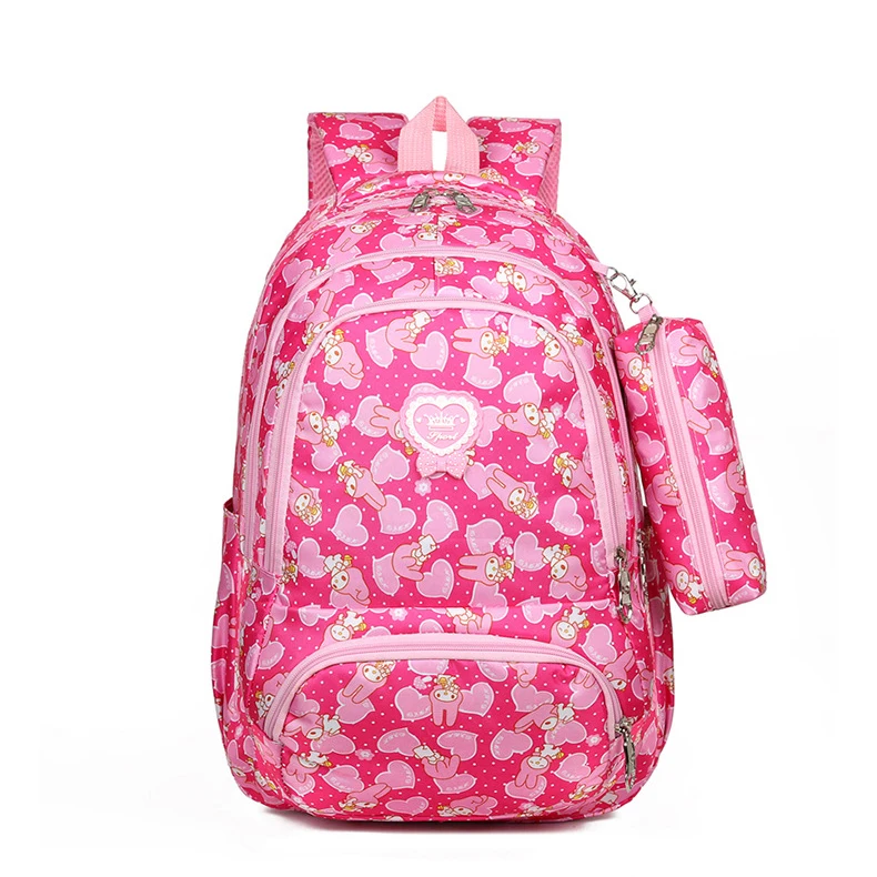 30L Cartoon Schoolboy Bag Girl Primary School Backpack Fresh 6-12 Years Old Backpacks for Children with Pencil Case