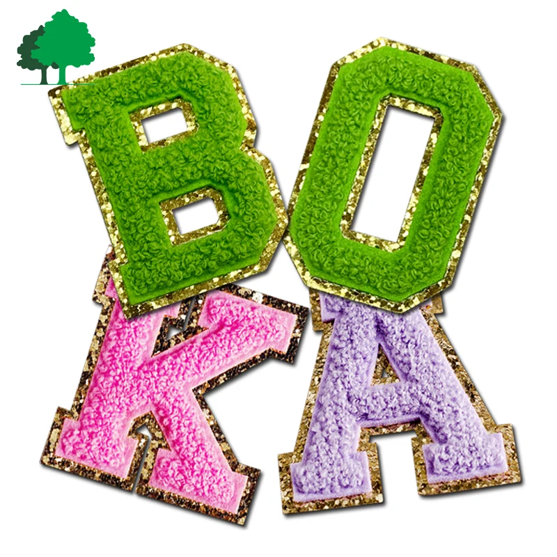 Custom Embroidery Patches Sew-on Felt Chenille Embroidering Patches for Clothing Back