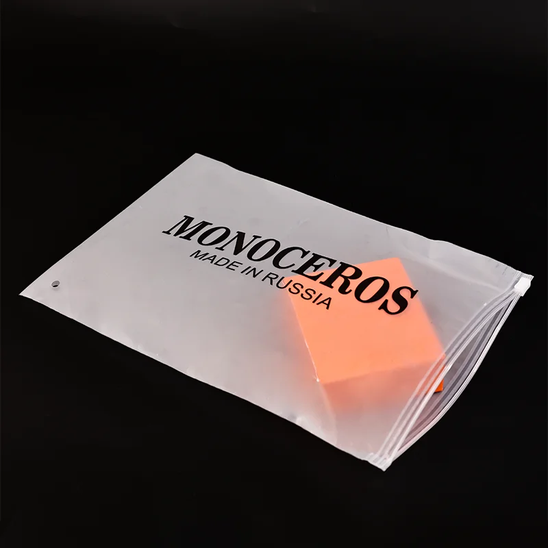 Resealable Poly EVA PE Clothing T-Shirts Bag Custom Logo Frosted Zipper Plastic Packaging Zip Lock Bag for Clothes