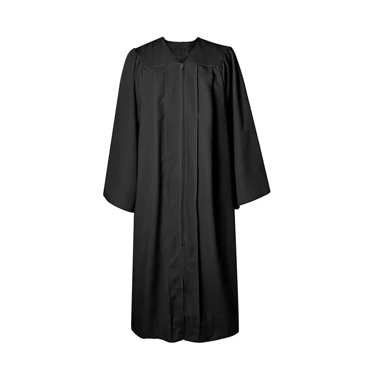 University Unisex Matte Graduation Gown Cap Black Toga Adult Graduation Gown Cap and Tassel 2024 Year Charm