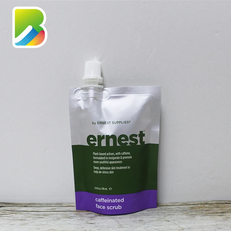 Food Grade Stand Up Fruit Drink Juice Baby Nozzle Bag Flexible Pouches Fluid Packaging Foil Foldable Spout Pouch