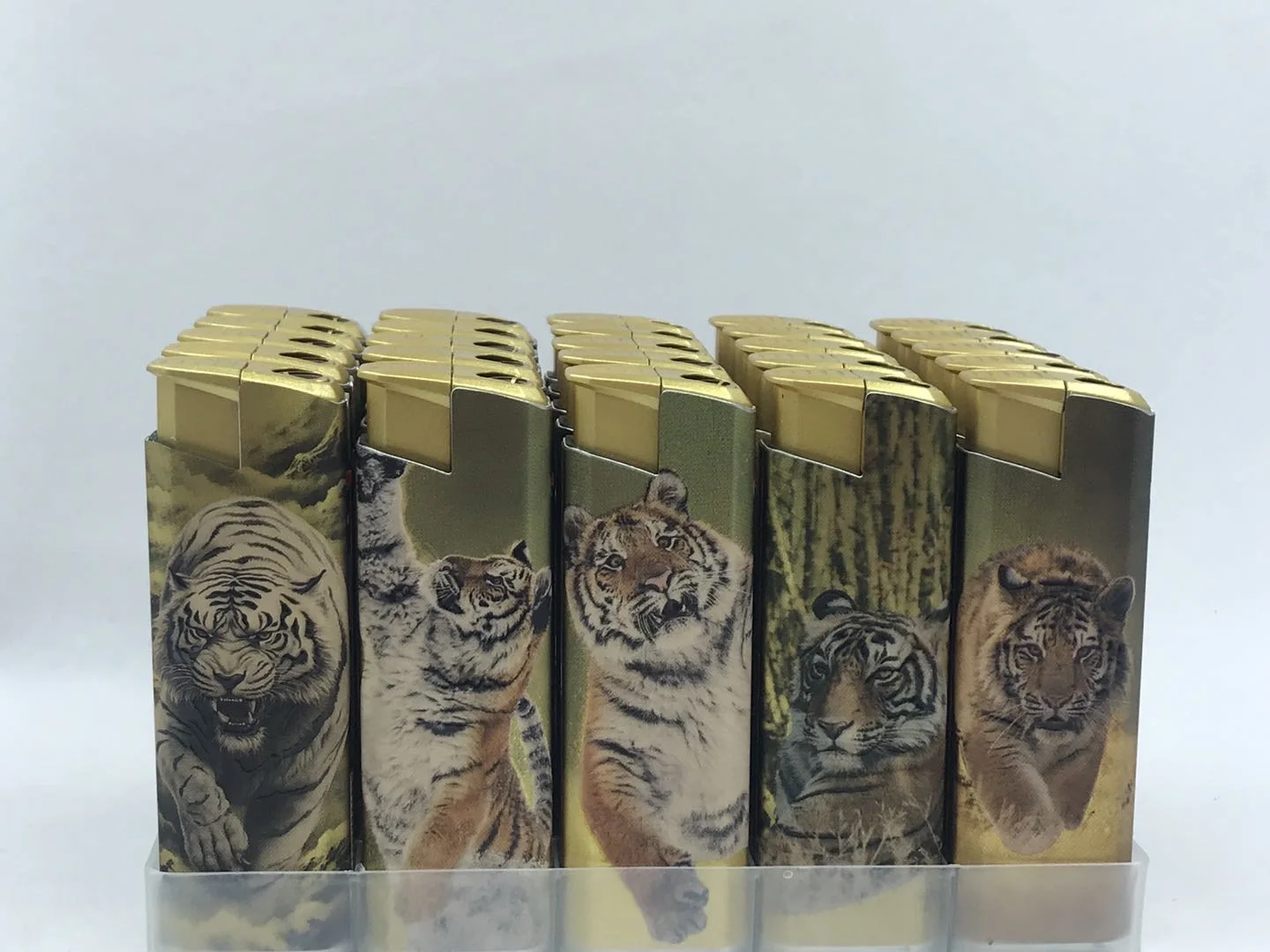 Metal cover refillable electronic Straight lighter