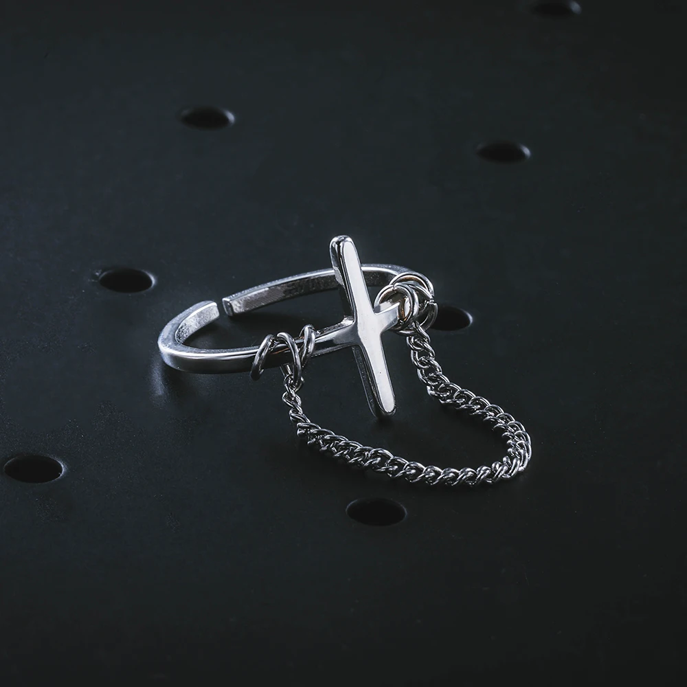 Craft Wolf Stainless steel hip-hop shape of cross ring chain men women jewelry wholesale trendy classic casual factory OEM