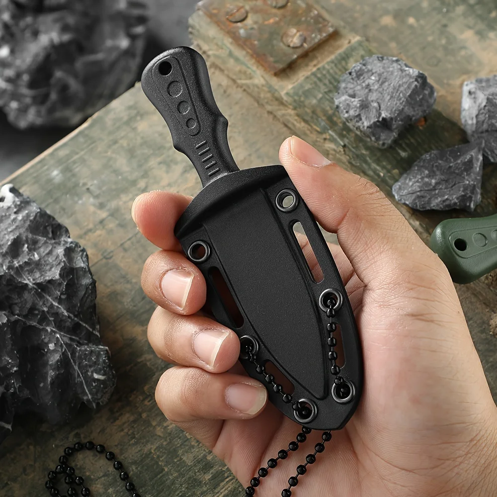 Outdoor Mini Knife Portable Self Defense Knife Camping Survival  Small Straight Neck Knife
