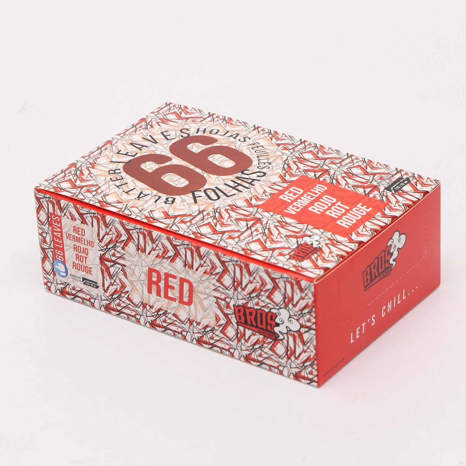 Bros 66 red smoke paper organic smoking rolling paper  tobacco rolling paper custom brand