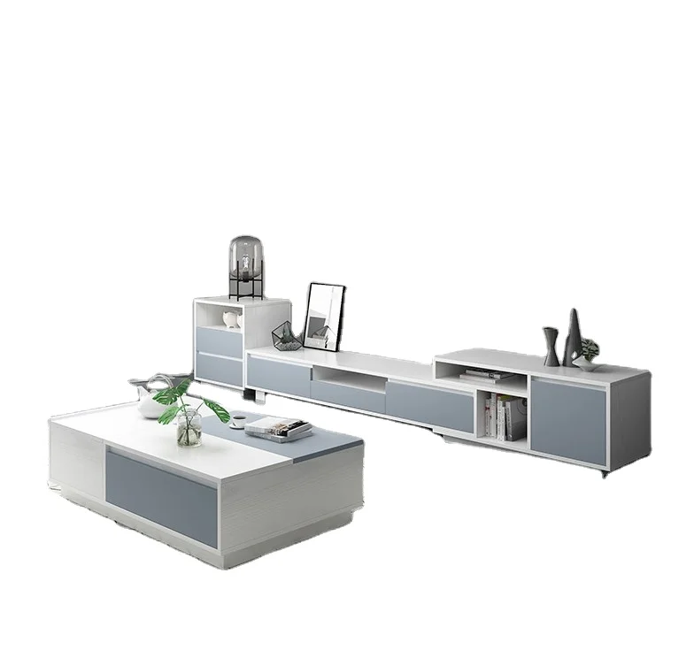 Wooden white tv display cabinet tv stand furniture modern cheap mdf tv unit