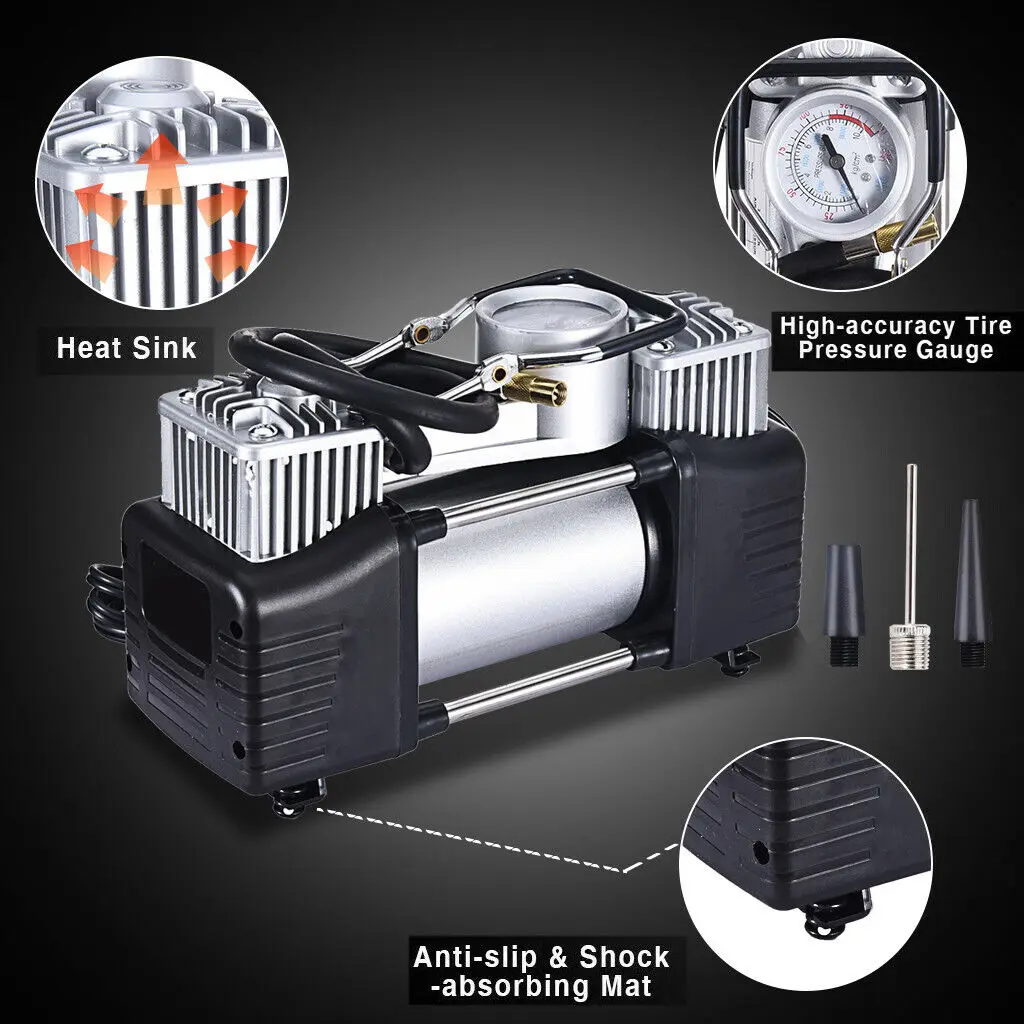 Auto Air compressor Car Tire Air Pump  Inflator with Digital Pressure Gauge Car Portable SUV Motorcycle Air compressor