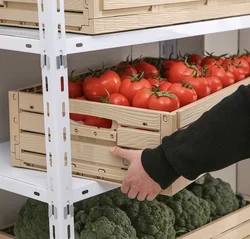 Quali Wood Effect Folding Collapsible Plastic Storage Rpc Crate 600*400*220mm