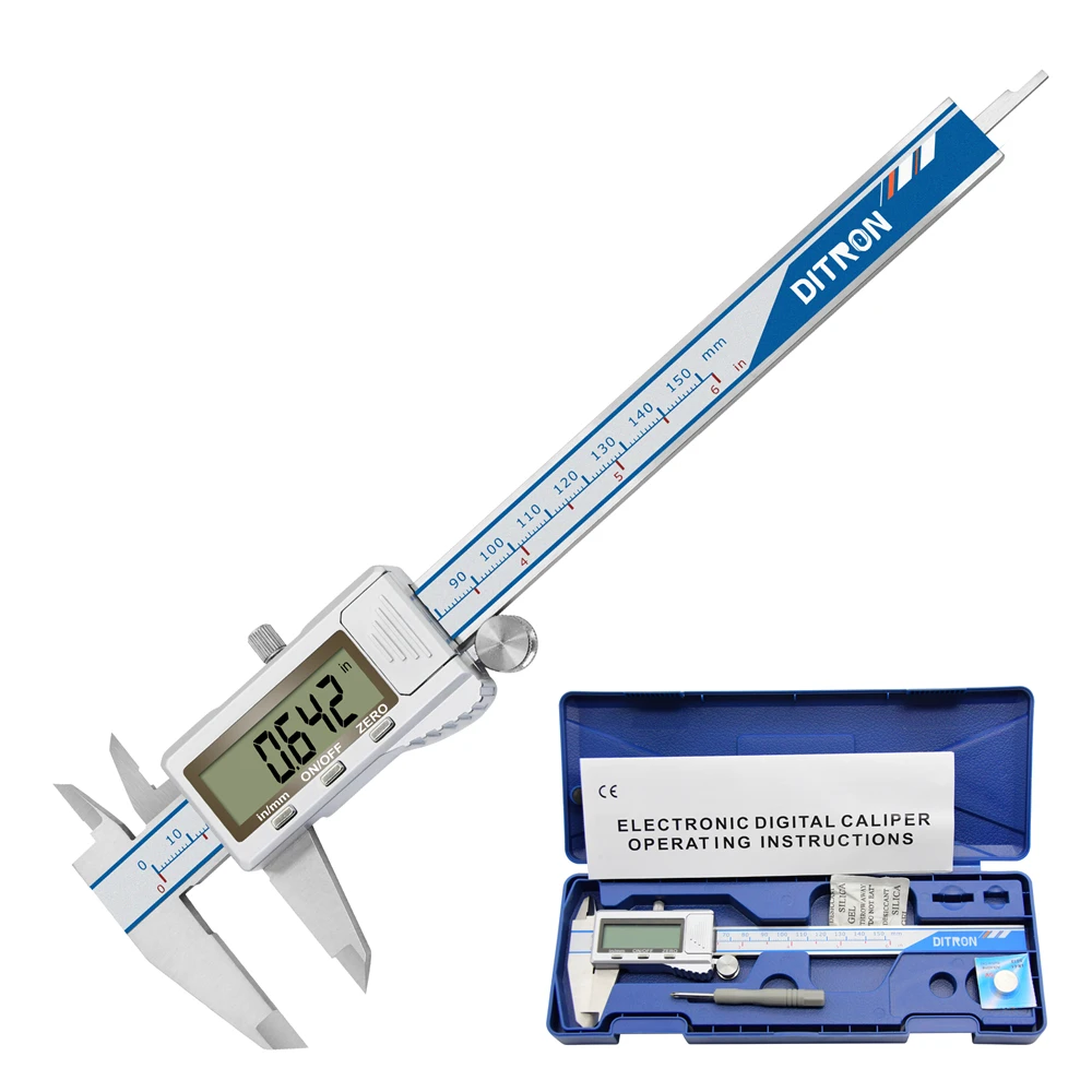 DITRON Digital Caliper Vernier Calipers Metal Caliper 150/200/300mm High Accuracy Measuring Tools Micrometer Digital Ruler