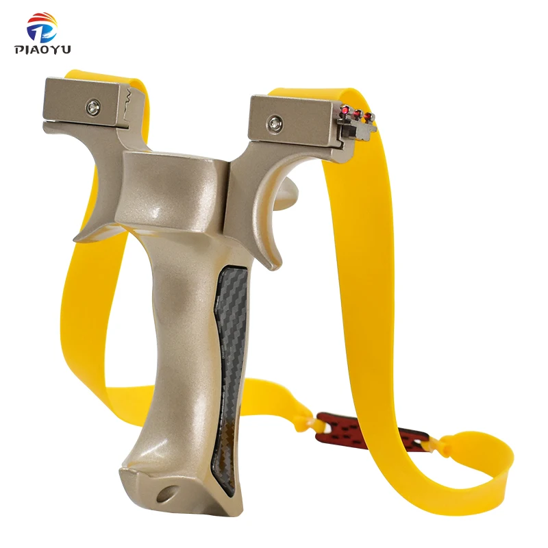 Powerful Alloy Slingshot With Upgraded No-Tie Leather Band Outdoor Adult Hunting & Competitive Shooting Product