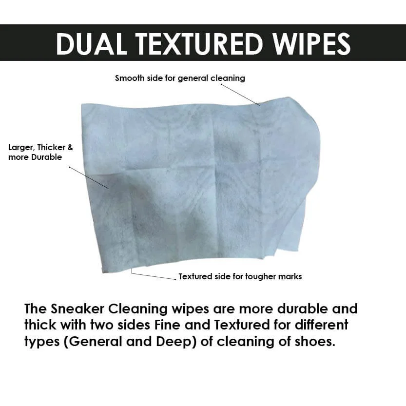 Hot Sale Dual Textured Natural Quick Cleaning Canvas Sports Shoes Leather Sneaker Wipes