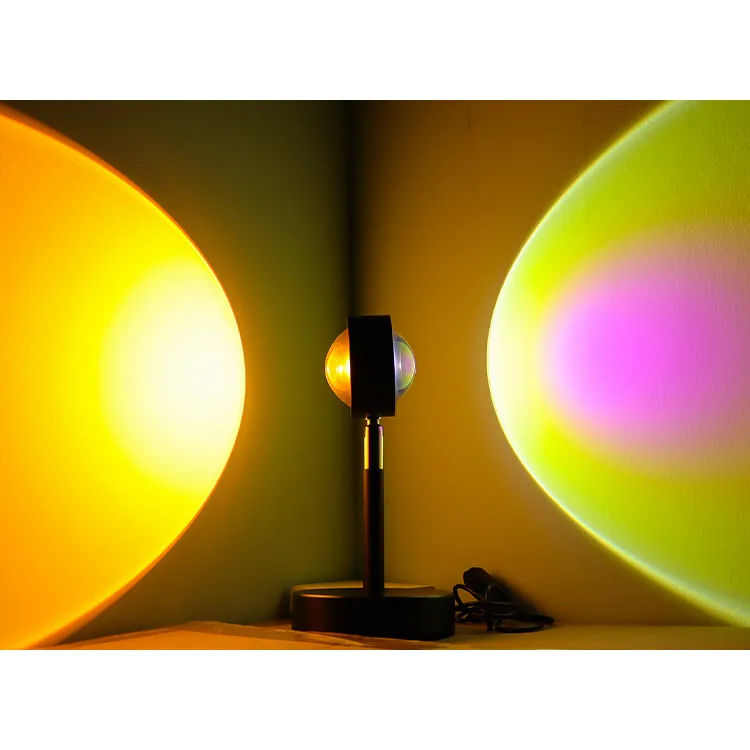 Фотографический светодио дный светильник напольный проекционный светильник для захода солнца красный Радужный галогенный светильник для проектора лампа для захода солнца
