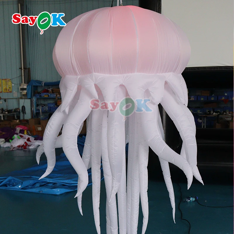 Sea Event Party Decoration Inflatable Jellyfish Inflable Hanging LED Lighting Inflatable Model