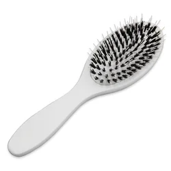 Factory Direct Sale Custom Logo Wood Handle White Wig Hair Extension Boar Bristle Brush Custom Own Brand Wig Brush