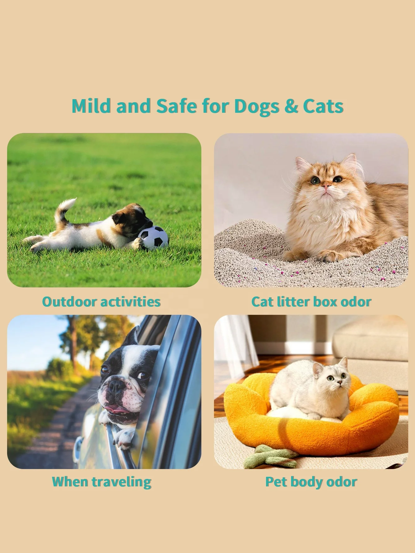 CuteBone Customized Pet Deodorant Spray for Carpet and Sofa Pet Deodorizer Spray Dog Cat Deodorizer Spray