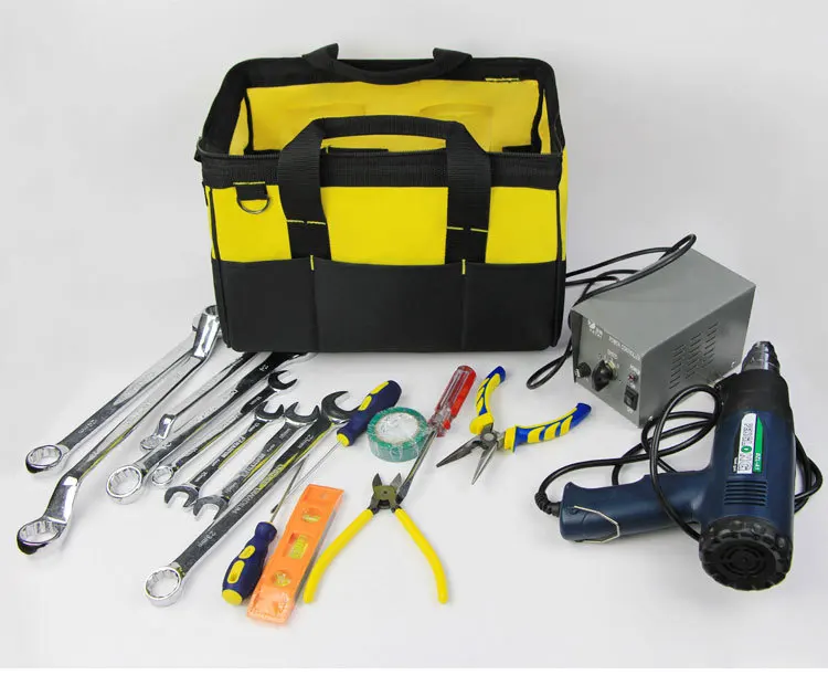 Custom 600d Multi-compartment Pockets Carrier Heavy Duty Waterproof Garden Organizer Bag Oxford Fabric Electrician Tool Bag