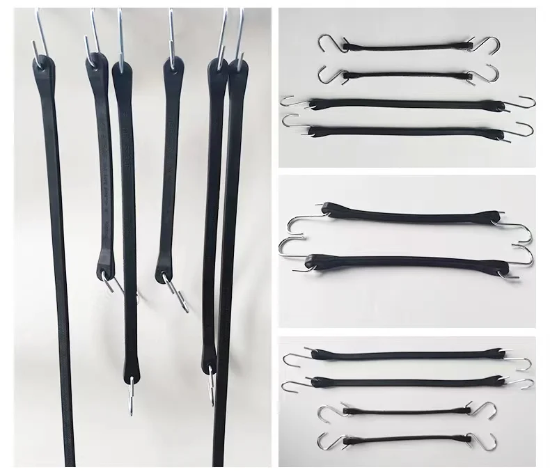 Top quality heavy duty elastic EPDM rubber die-down tarp strap for truck van trailer