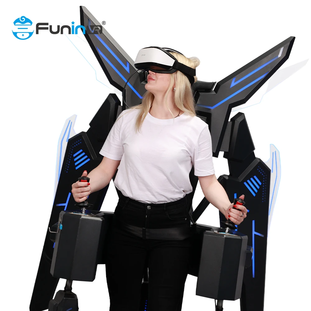 Indoor Vr Theme Park Rotation Motion Platform Game Flight Controller Simulator Pneumatic Manufacture Sale Eagle Flight Joysick