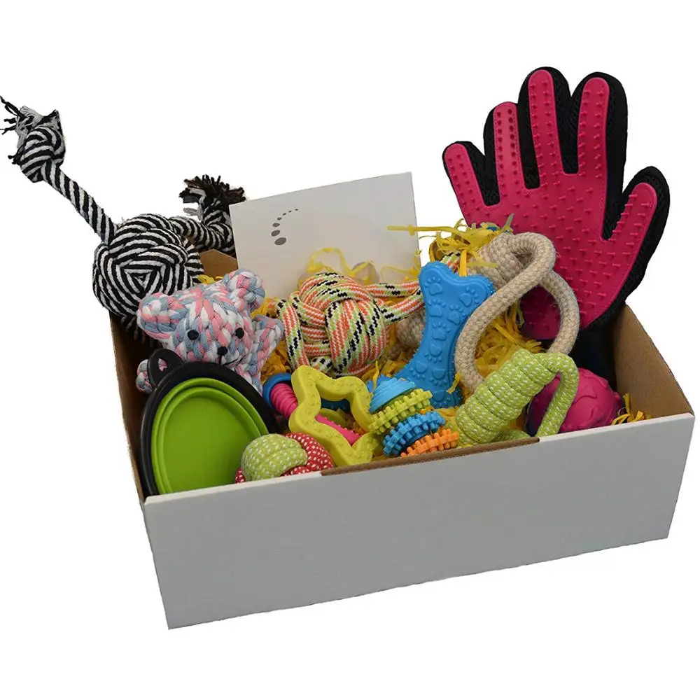 
 Игрушки для щенков, собак, Подарочная коробка, 12 подарков, Интерактивная веревка для собак, стартовый набор C1003  